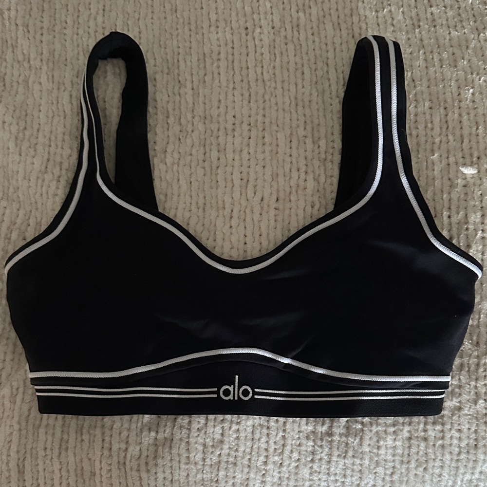 ALO Yoga Black and White Sports Bra